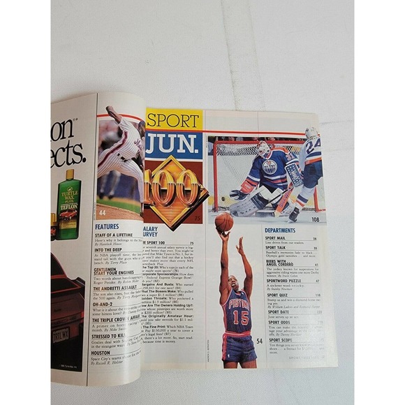 Vintage 1980s Sport Magazine Mike Tyson Marino Clemons Gretzky Ewing 80s VTG 100 - Picture 2 of 4